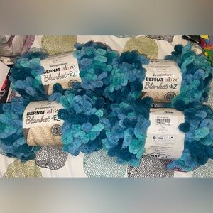 4bundles of Bernat Alize blanket EZ yarn color seaport